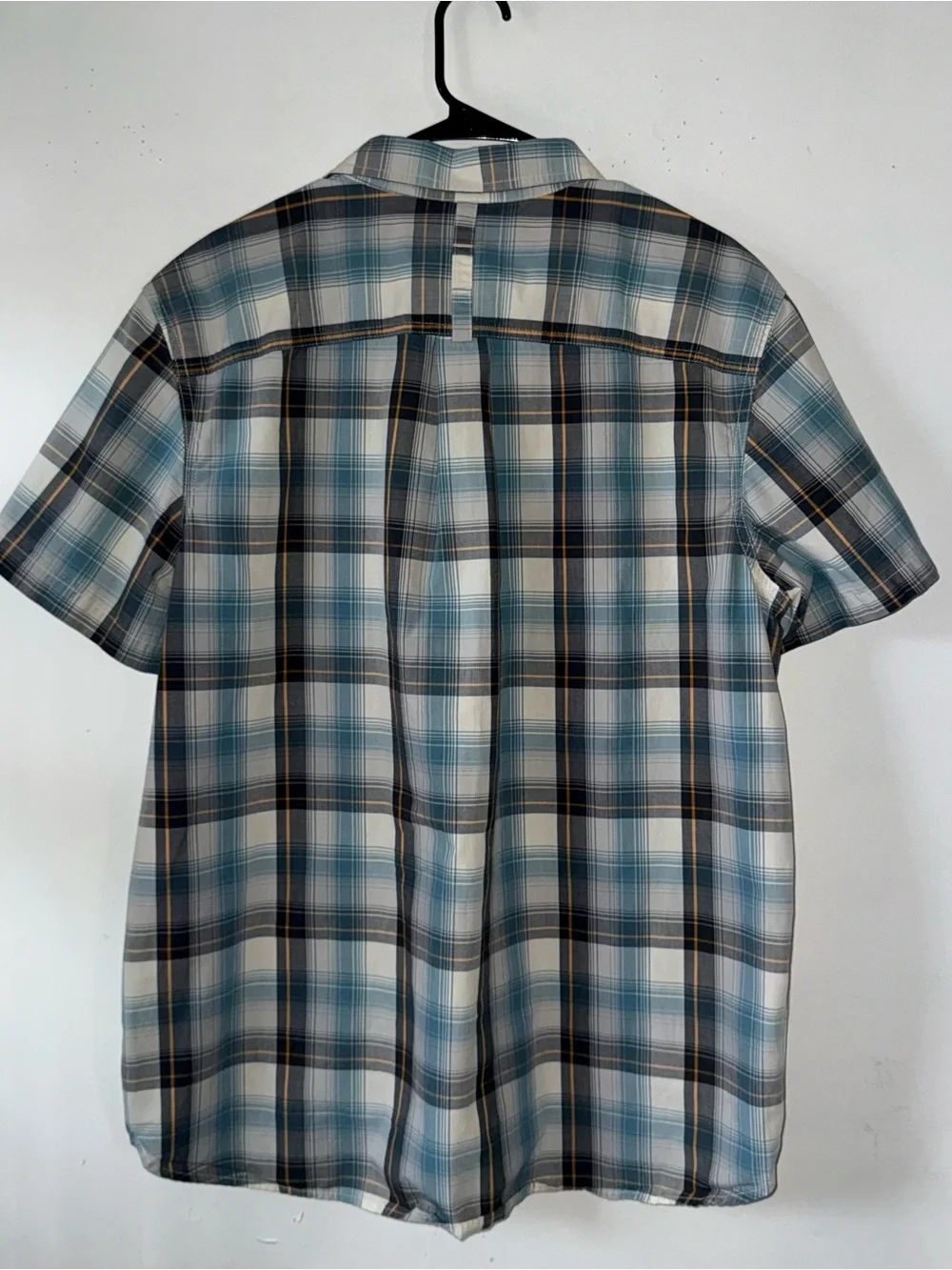 The North Face Plaid Outdoor Short Sleeve Shirt Men's XL Performance Blue